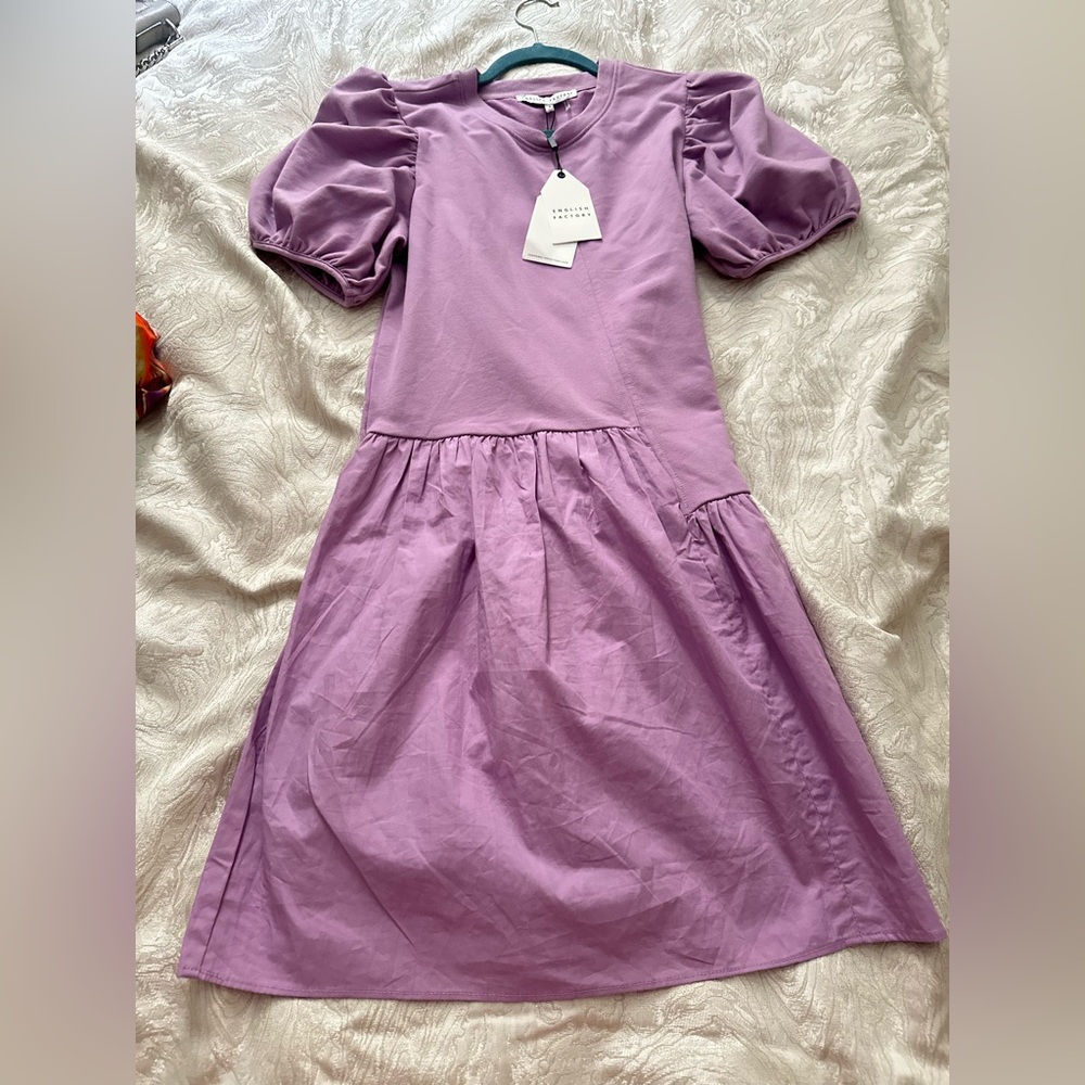 English Factory Lilac Puff Sleeve Sundress